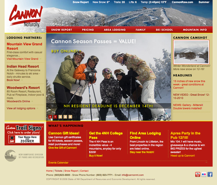 Cannon Mountain in Mount Washington Valley New Hampsire